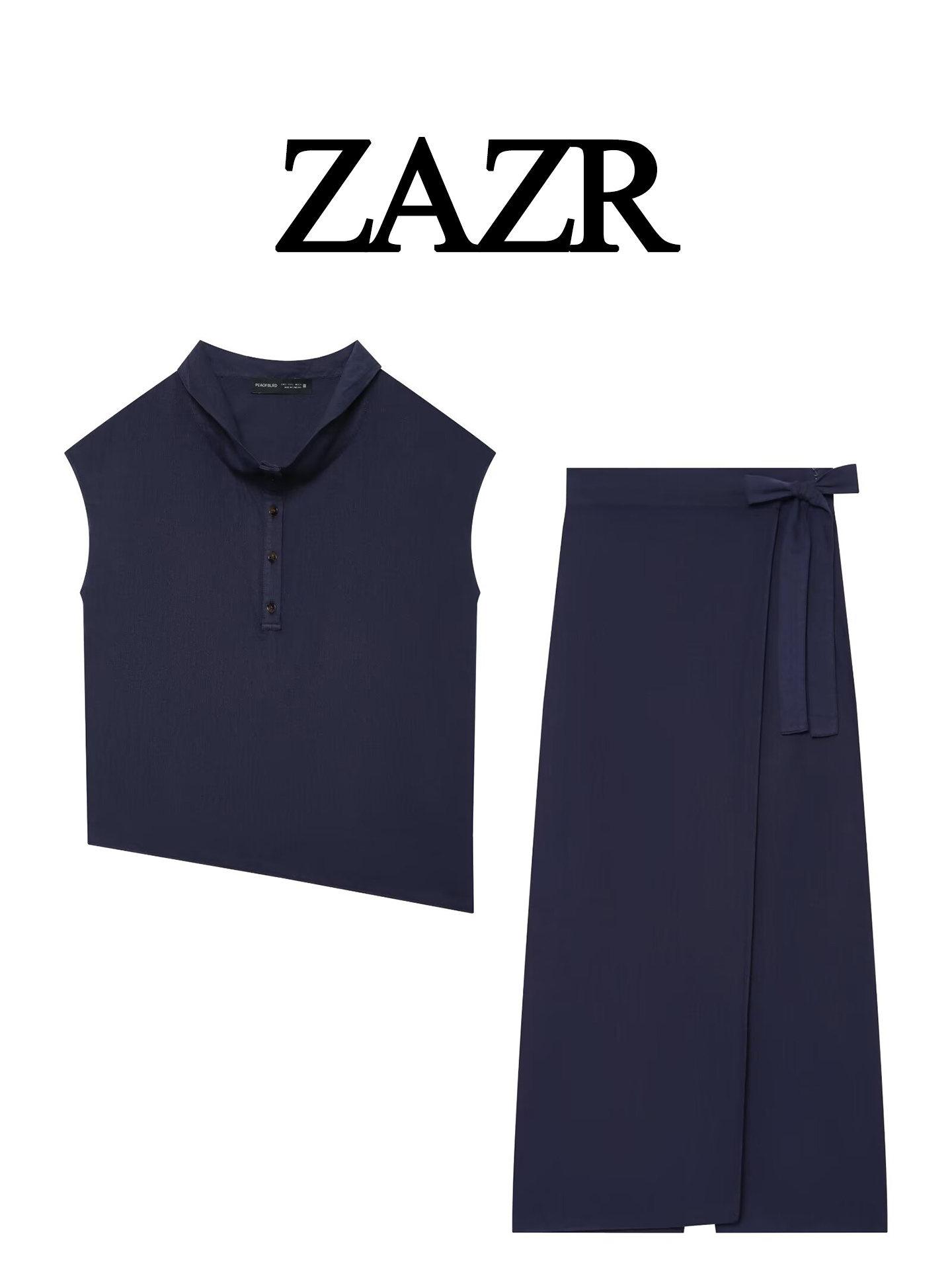 Summer Clothing Wraps - Conjunto Elegante de Camisa Sem Mangas