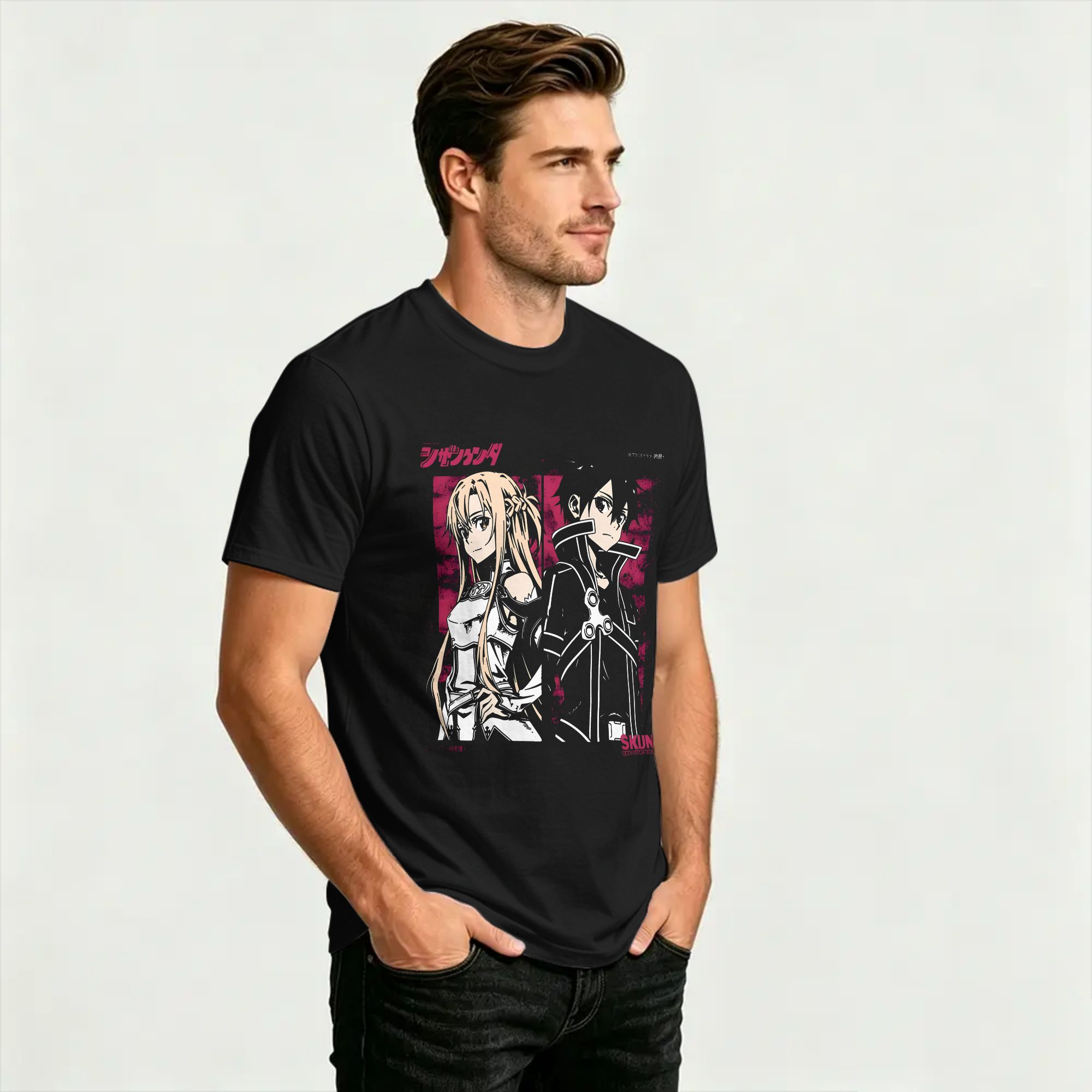 Camiseta de algodão Kirito e A - Summer Clothing Wholesale avaliação e preço